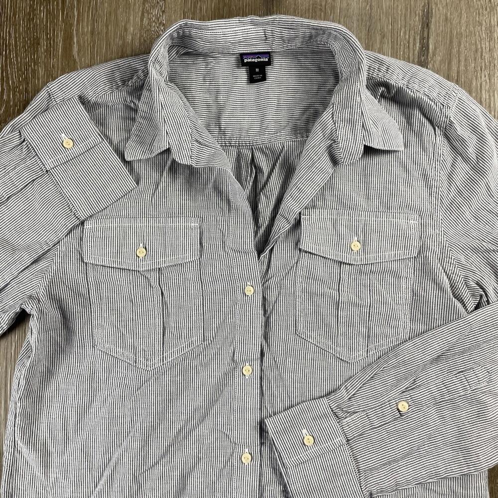 Patagonia Roll Up Sleeve A/C Shirt Women's Medium Style # 54295 EUC